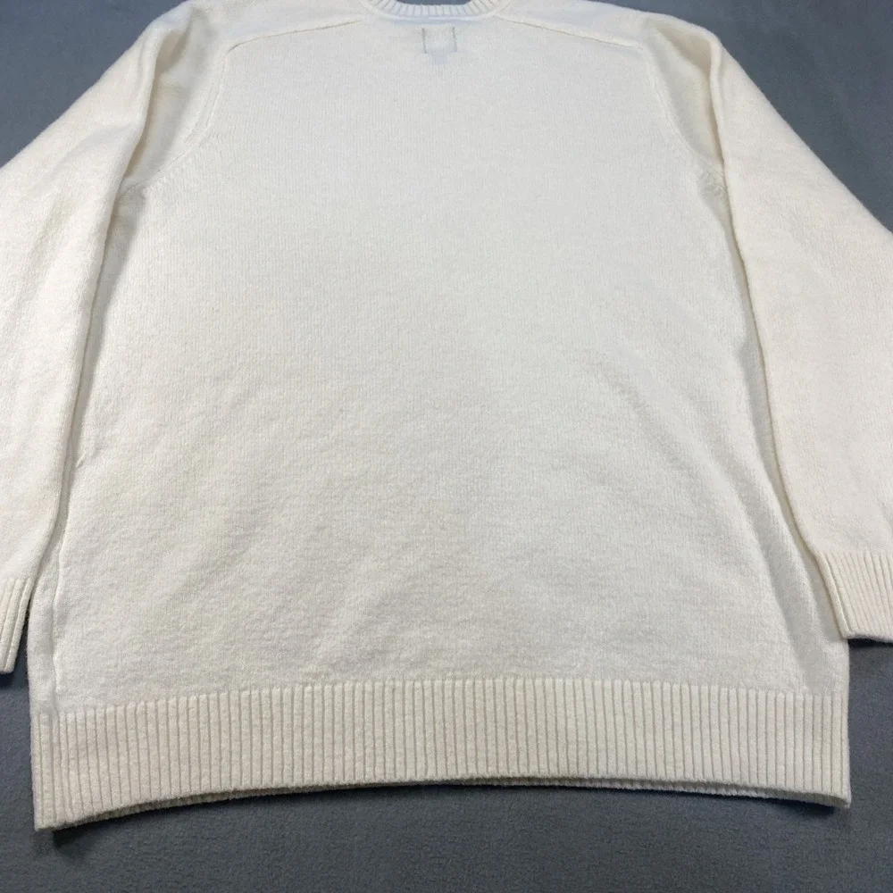 Gap Mens Pullover Knit Sweater Ivory XL Preppy